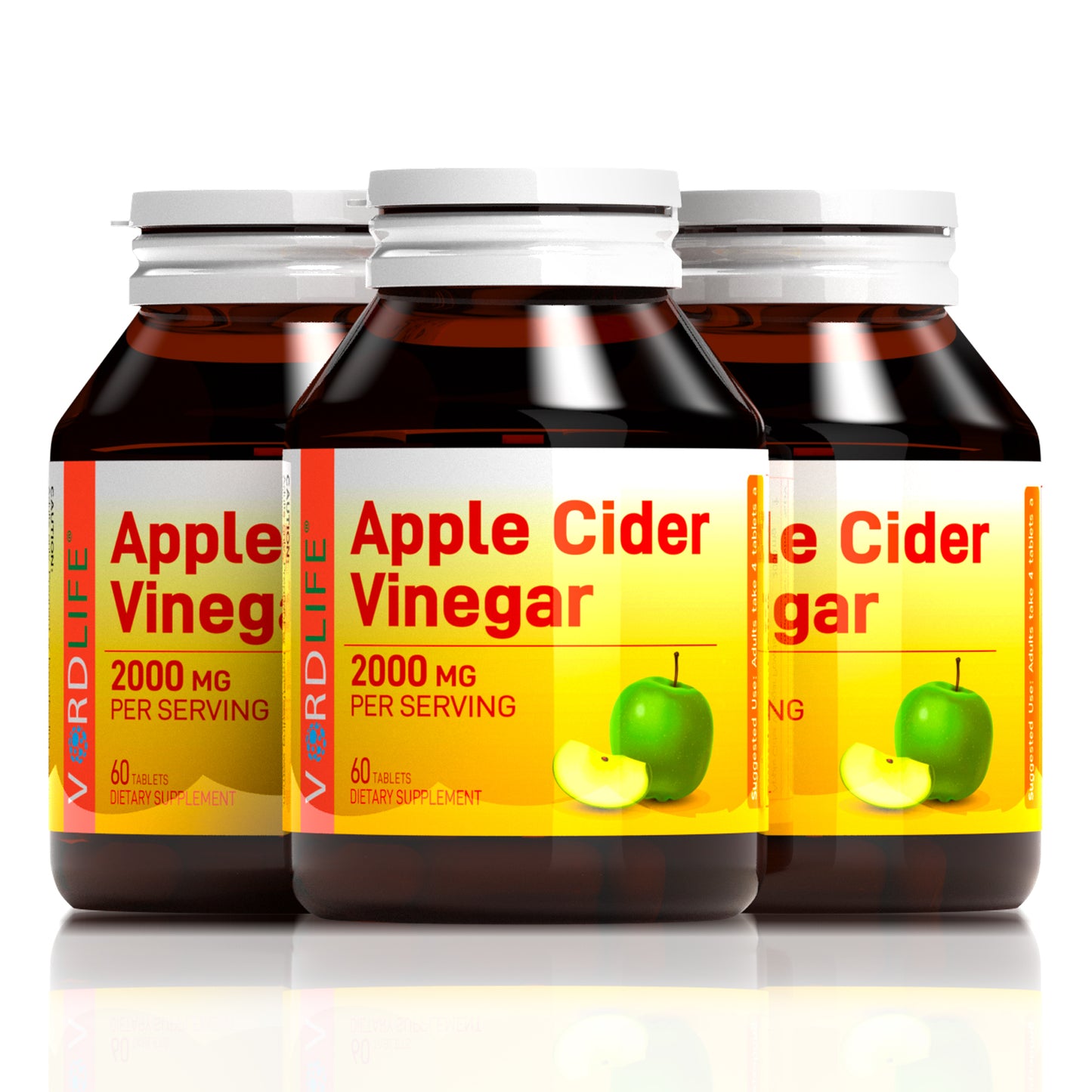 Apple Cider Vinegar Tablets 2000mg - 60 Tablets for Weight Management, Digestion, Detox & Energy - USA Made, Raw, Unfiltered with 'The Mother', ACV Supplement