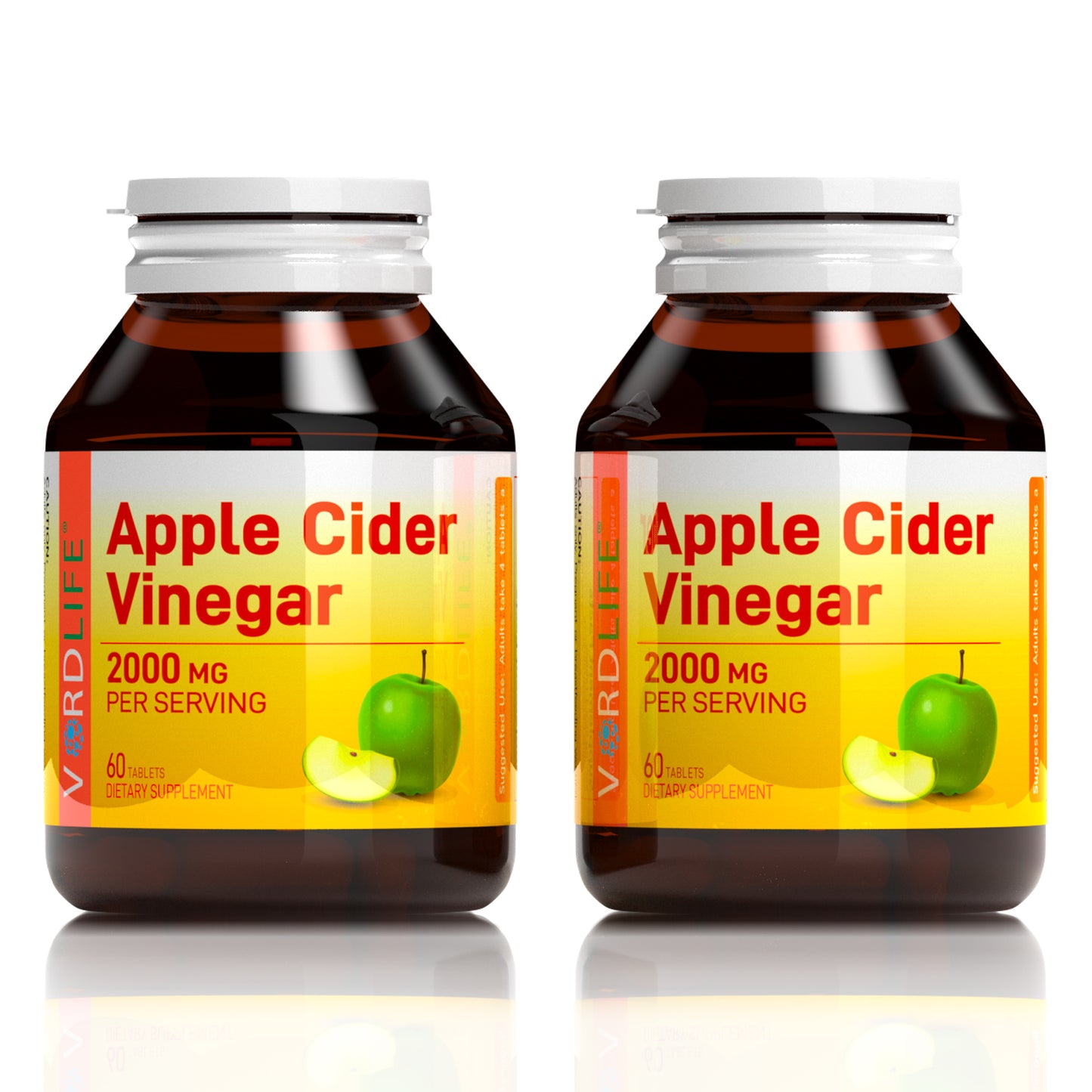 Apple Cider Vinegar Tablets 2000mg - 60 Tablets for Weight Management, Digestion, Detox & Energy - USA Made, Raw, Unfiltered with 'The Mother', ACV Supplement