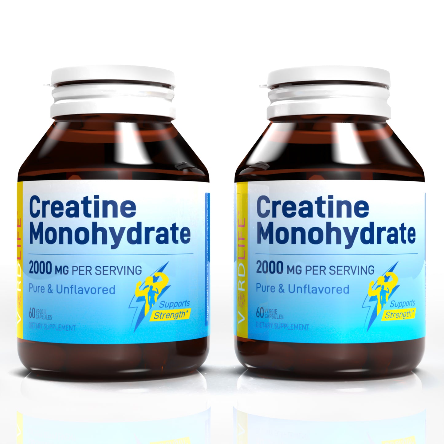 Creatine Monohydrate Powder - 2000mg per Serving, Pure & Unflavored for Muscle Growth, Strength & Exercise Performance - USA Made, Micronized for Mixability, Unflavored