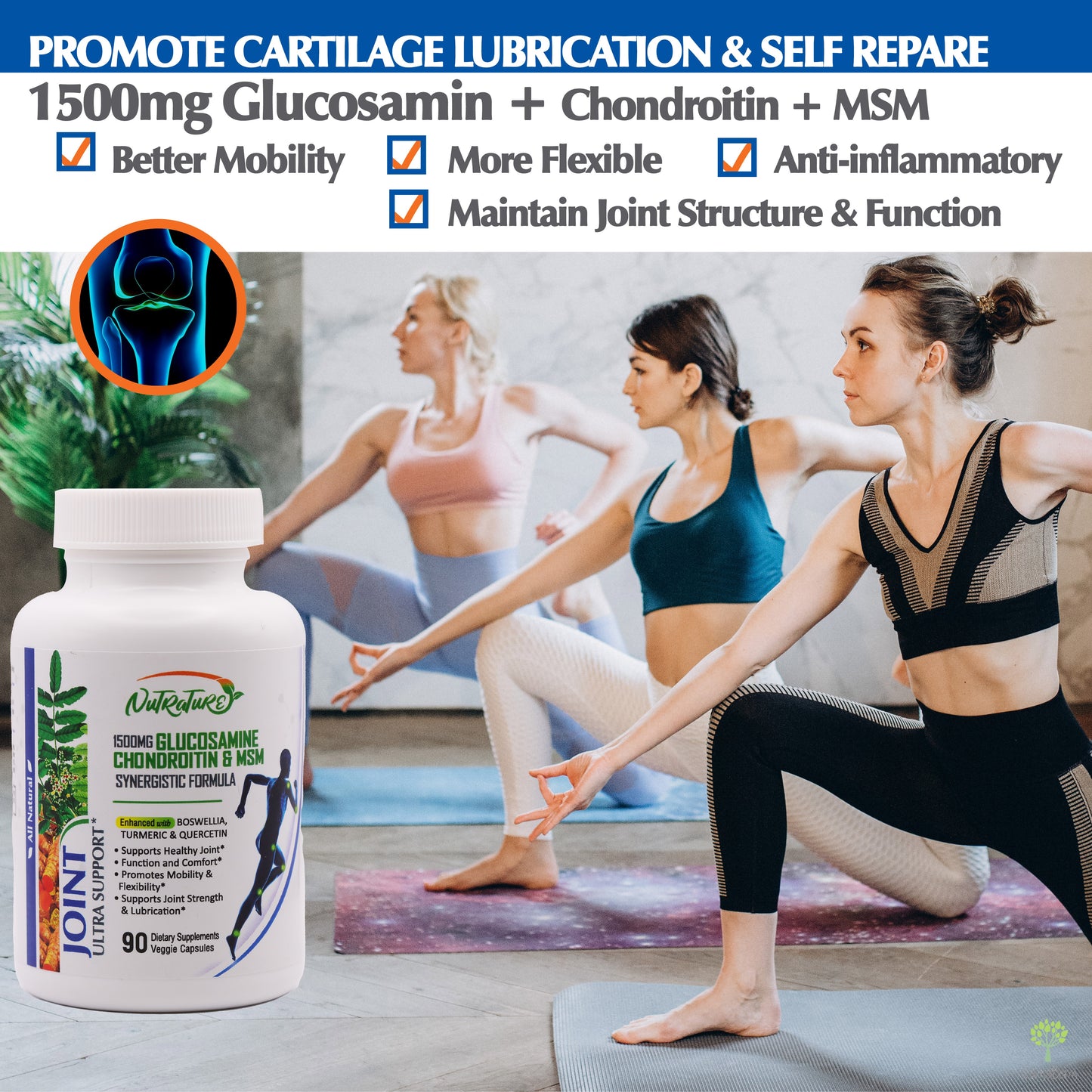 JointFlex Pro - 90 Veggie Capsules for Advanced Bone & Joint Support