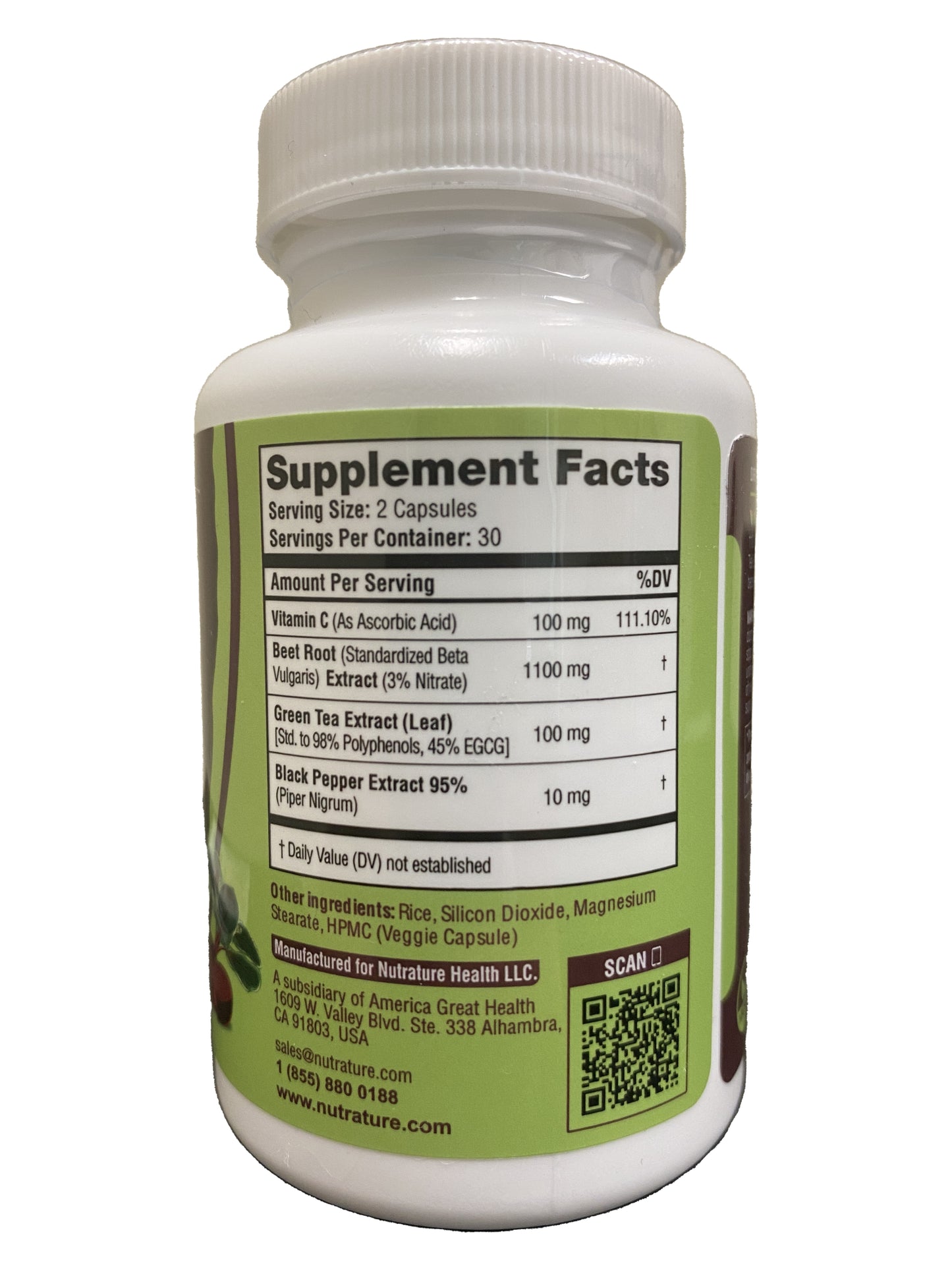 Beet Root Extract - 60 Veggie Capsules - Athletic Performance, Cardiovascular Health, and Energy & Exercise Endurance